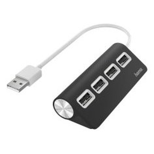 HUB USB 2.0 HAMA CON 4 PUERTOS USB 2.0 480Mbits COLOR