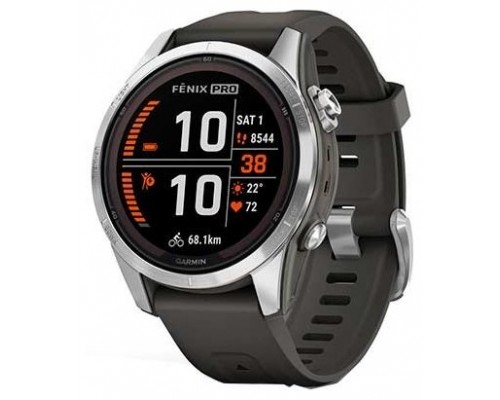 SMARTWATCH GARMIN FENIX 7S PRO SOLAR, GLASS, SS W/GRAPHITE BAND