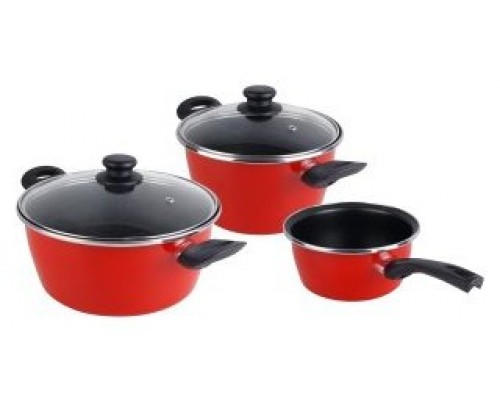 BATERIA COCINA MAGEFESA K2 ROJO CAZO 14 CACEROLA 24