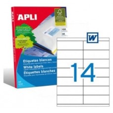 CAJA 100 HOJAS ETIQUETA BLANCA ILC 105X40 1275 APLI (Espera 4 dias)-SX30 CAJA 100 HOJAS ETIQUETA BLANCA ILC 105X40 1275 APLI (Espera 4 dias)