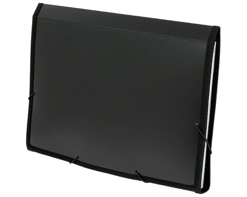 GRAFOPLAS Clasificador fuelle semi-rigido con departamentos interiores folio negro