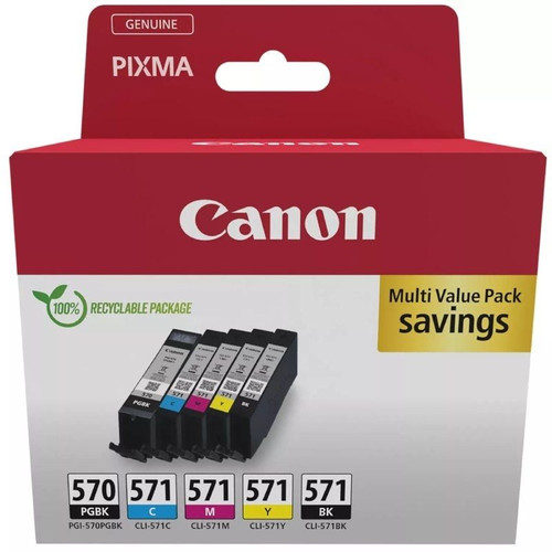 CANON Cartucho Pack 5 PGI570 BK / CLI571 CMYK MULTI ECO-IR20 CANON Cartucho Pack 5 PGI570 BK / CLI571 CMYK MULTI ECO