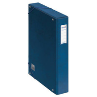 DOHE Caja de proyectos carton forrado lomo 50mm con etiqueta 245x350mm azul-IR31 DOHE Caja de proyectos carton forrado lomo 50mm con etiqueta 245x350mm azul