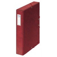 CAJAS DE PROYECTOS CART&Oacute;N FORRADO LOMO DE 5 CM ROJO CON ETIQUETA 245X350X50 DOHE 09729 (Espera 4 dias)