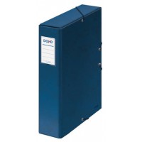 CAJAS DE PROYECTOS CART&Oacute;N FORRADO LOMO DE 7 CM AZUL CON ETIQUETA 245X350X70 DOHE 09736 (Espera 4 dias)
