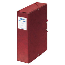 DOHE Caja de proyectos carton forrado lomo 90mm con etiqueta 245x350mm rojo-IR31 DOHE Caja de proyectos carton forrado lomo 90mm con etiqueta 245x350mm rojo