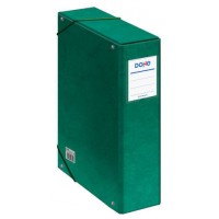 CAJAS DE PROYECTOS CART&Oacute;N FORRADO LOMO DE 9 CM VERDE CON ETIQUETA 245X350X90 DOHE 09746 (Espera 4 dias)