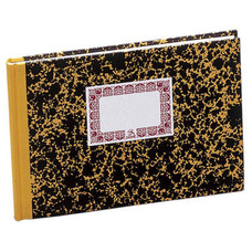 DOHE Cuaderno cartone cuentas corrientes 100h numeradas cuarto apaisado amarillo