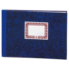 DOHE Cuaderno cartone rayado horizontal 100h folio apaisado azul