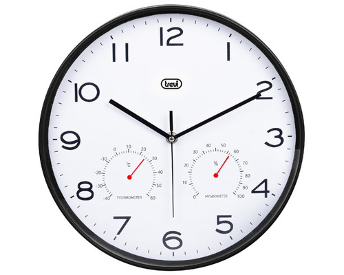 RELOJ PARED TREVI OM 3510 T 30CM WALL CLOCK+TERM.+HYGROM. BLACK-SX35 RELOJ PARED TREVI OM 3510 T 30CM WALL CLOCK+TERM.+HYGROM. BLACK