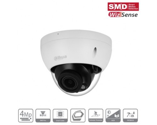 (DH-IPC-HDBW2441RP-ZS-27135) DAHUA CÁMARA IP DOMO ANTIVANDÁLICA LITE WIZSENSE SERIE 2  4MP SMART H265 LED IR PAL WDR STARLIGHT SOPORTA MICROSD 256GB MOTORIZADA VARIFOCAL 2.7-13.5MM POE (Espera 4 dias)