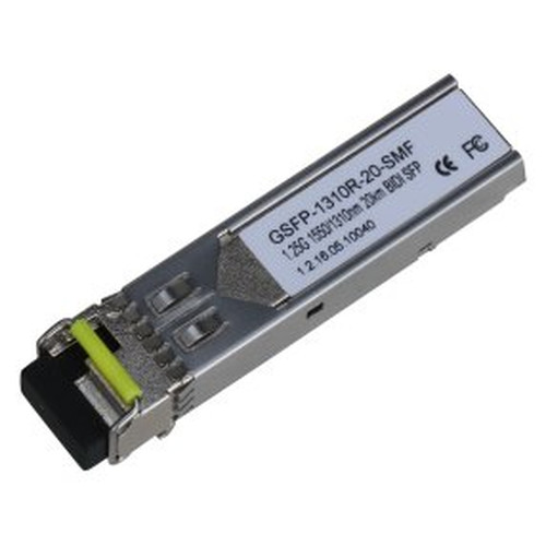 (GSFP-1310R-20-SMF) DAHUA M&Oacute;DULO &Oacute;PTICO GIGABIT TRANSCEPTOR DE FIBRA SFP MONOMODO SM LC 1GBPS ENV&Iacute;O 1550NM RECEPCI&Oacute;N 1310NM HASTA 20KM (Espera 4 dias)