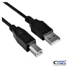 CABLE USB 2.0 IMPRESORA TIPO A/M-B/M, NEGRO 1.0 M