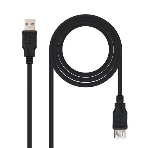 USB 2.0, A/M-A/H, 1 m, Negro