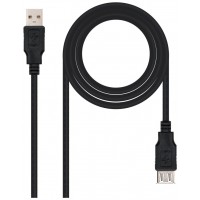 Nanocable Cable USB 2.0 Tipo-A M/H P Negro 1,8 m