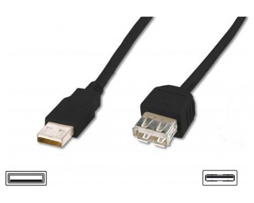 Cable prolongador USB 2.0 con conector tipo A macho