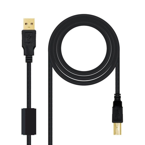NANOCABLE 10.01.1203, 3 m, USB A, USB B, USB 2.0, Macho/Macho, Negro-IR62 NANOCABLE 10.01.1203, 3 m, USB A, USB B, USB 2.0, Macho/Macho, Negro