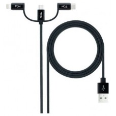 CABLE USB NANO CABLE USB-A/USB-C/MICROUSB LIGHTNING