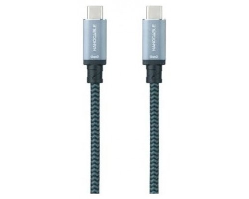 CABLE USB 3.1 GEN2 5A USB-C/M-USB-C/M NEG/GR 1.5 M