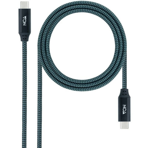 NANOCABLE Cable USB 3.2 Gen2x2 20Gbps 5A/100W 4K/60Hz USB-C/M-USB-C/M, Gris/Negro, 0.5 m, 0,5 m, USB C, USB C, USB4 Gen 2x2, 20 Gbit/s, Verde azulado, Negro, Gr-IR61 NANOCABLE Cable USB 3.2 Gen2x2 20Gbps 5A/100W 4K/60Hz USB-C/M-USB-C/M, Gris/Negro, 0.5 m, 0,5 m, USB C, USB C, USB4 Gen 2x2, 20 Gbit/s, Verde azulado, Negro, Gr