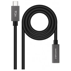 Nanocable Cable USB 3.2 Gen2 USB-C M/H 2 M Negro