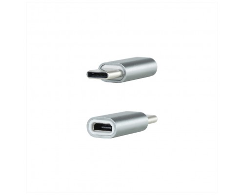 Nanocable Adaptador USB-C/M-MicroB/H, Aluminio