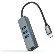 Nanocable Conversor USB-C Ethernet +3xUSB 3.0