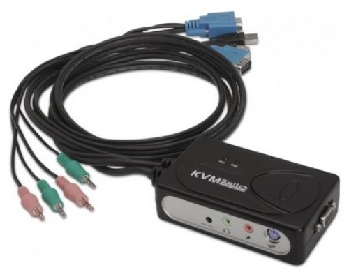 KVM SWITCH VGA USB 1U-2PC+CABLENANOCABLE 10.12.0001