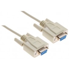 - Cable serie null modem con conector DB9 hembra