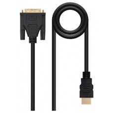 - Cable DVI a HDMI con conector tipo DVI 18+1 macho