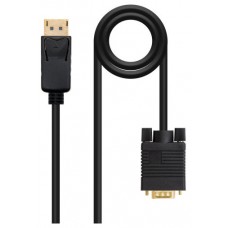 CABLE CONVERSOR DISPLAYPORT A VGA DPM-VGAM NEGRO 1M