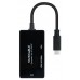 CONVERSOR USB-C/M A HDMI/H, DVI/H, VGA/H NEGRO