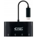 ADAPTADOR USB-C A 4XUSB 3. USB-CM-USB 3H NEGRO 10 CM