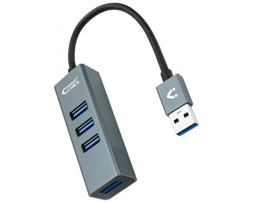 HUB NANO CABLE 4 PTOS USB3.0 0.10M GRIS