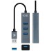 HUB NANO CABLE 4 PTOS USB3.0 0.10M GRIS