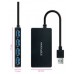 HUB NANO CABLE USB3.0 4PTOS USB-A/M - USB3.0/H 0.15M