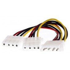 - Conector molex 4 pin macho en un extremo y dos