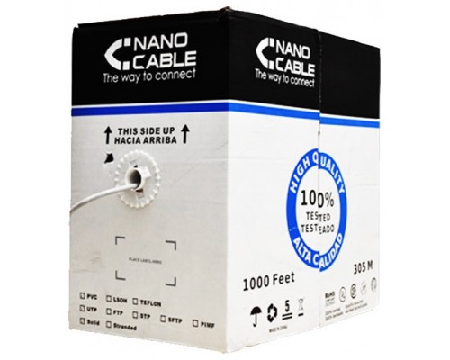 Nanocable - Cable de red bobina 305m RJ45 Cat5E FTP