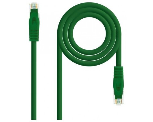 CABLE RED LATIGUILLO RJ45 CAT.6A LSZH UTP AWG24, 0.30M VERDE NANOCABLE (Espera 4 dias)