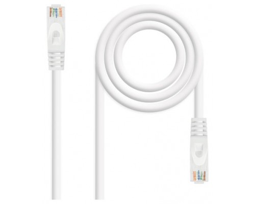 CABLE DE RED LATIGUILLO RJ45 UTP CAT6A AWG24 1 M BLANCO NANOCABLE (Espera 4 dias)