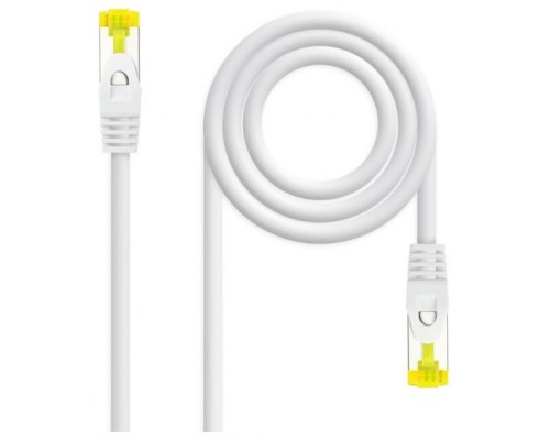 CABLE RED LATIGUILLO RJ45 CAT.6A LSZH SFTP AWG26, 0.30M BLANCO NANOCABLE (Espera 4 dias)