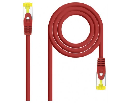 CABLE DE RED LATIGUILLO RJ45 SFTP CAT6A AWG26 3 M ROJO NANOCABLE (Espera 4 dias)