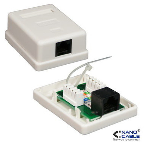 1 x RJ-45, Cat6, Blanco-HO42 1 x RJ-45, Cat6, Blanco