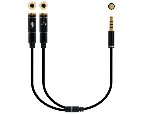 Nanocable Cable Ad AudioJack 3.5 4Pin-2x 3pin 30cm