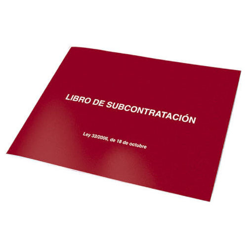 DOHE Libro subcontratacion 10h numeradas y autocopiativas castellano A4 apaisado