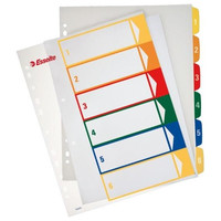 ESSELTE Separador proyectos imprimible pestañas 1-6 A4 maxi-IR40 ESSELTE Separador proyectos imprimible pestañas 1-6 A4 maxi