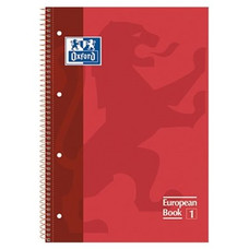 OXFORD Cuaderno microperfonado 80h 90g cuadricula 5x5 A4+ rojo-IR19 OXFORD Cuaderno microperfonado 80h 90g cuadricula 5x5 A4+ rojo