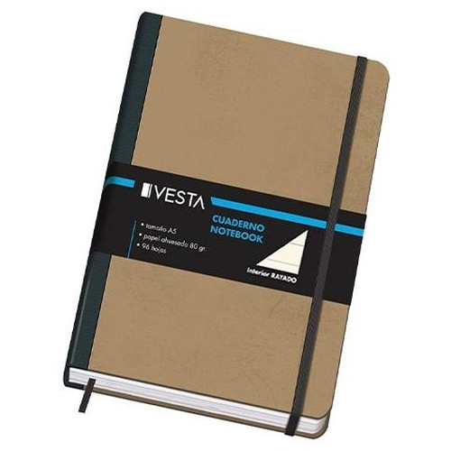 DOHE Cuaderno Vesta Nature tapa cartone rayado horizontal A5-IR21 DOHE Cuaderno Vesta Nature tapa cartone rayado horizontal A5