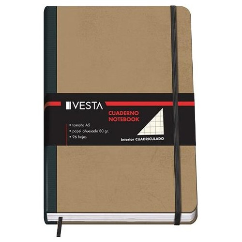 DOHE Cuaderno Vesta Nature tapa cartone cuadricula 5mm A5-IR21 DOHE Cuaderno Vesta Nature tapa cartone cuadricula 5mm A5