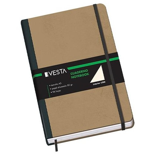 DOHE Cuaderno Vesta Nature tapa cartone liso A5-IR21 DOHE Cuaderno Vesta Nature tapa cartone liso A5